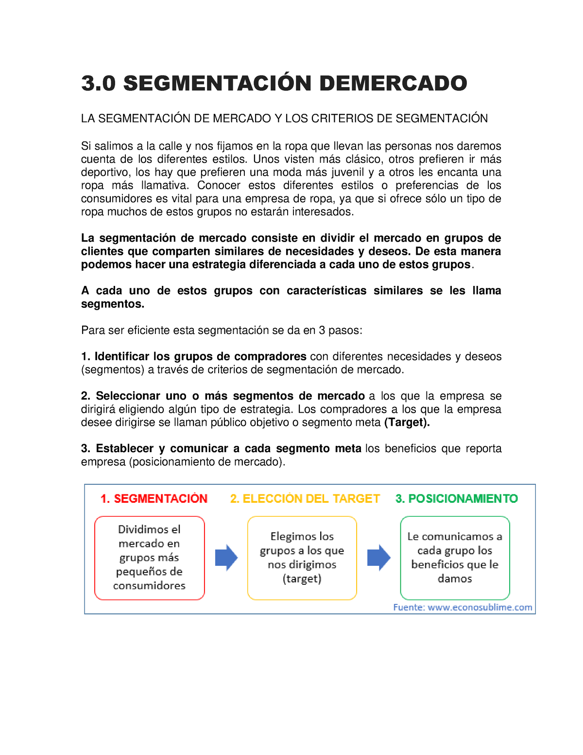 3.0 Segmentacion DE Mercadosdocx - 3 SEGMENTACI”N DEMERCADO LA ...