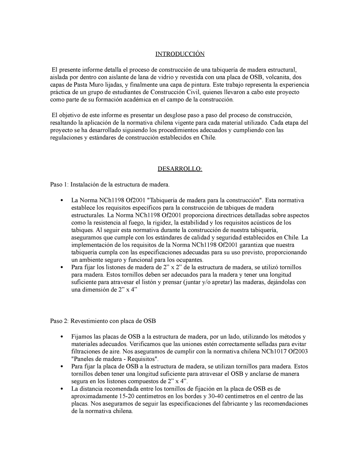 Informe Maqueta Materialidad - copia - INTRODUCCIÓN El presente informe ...