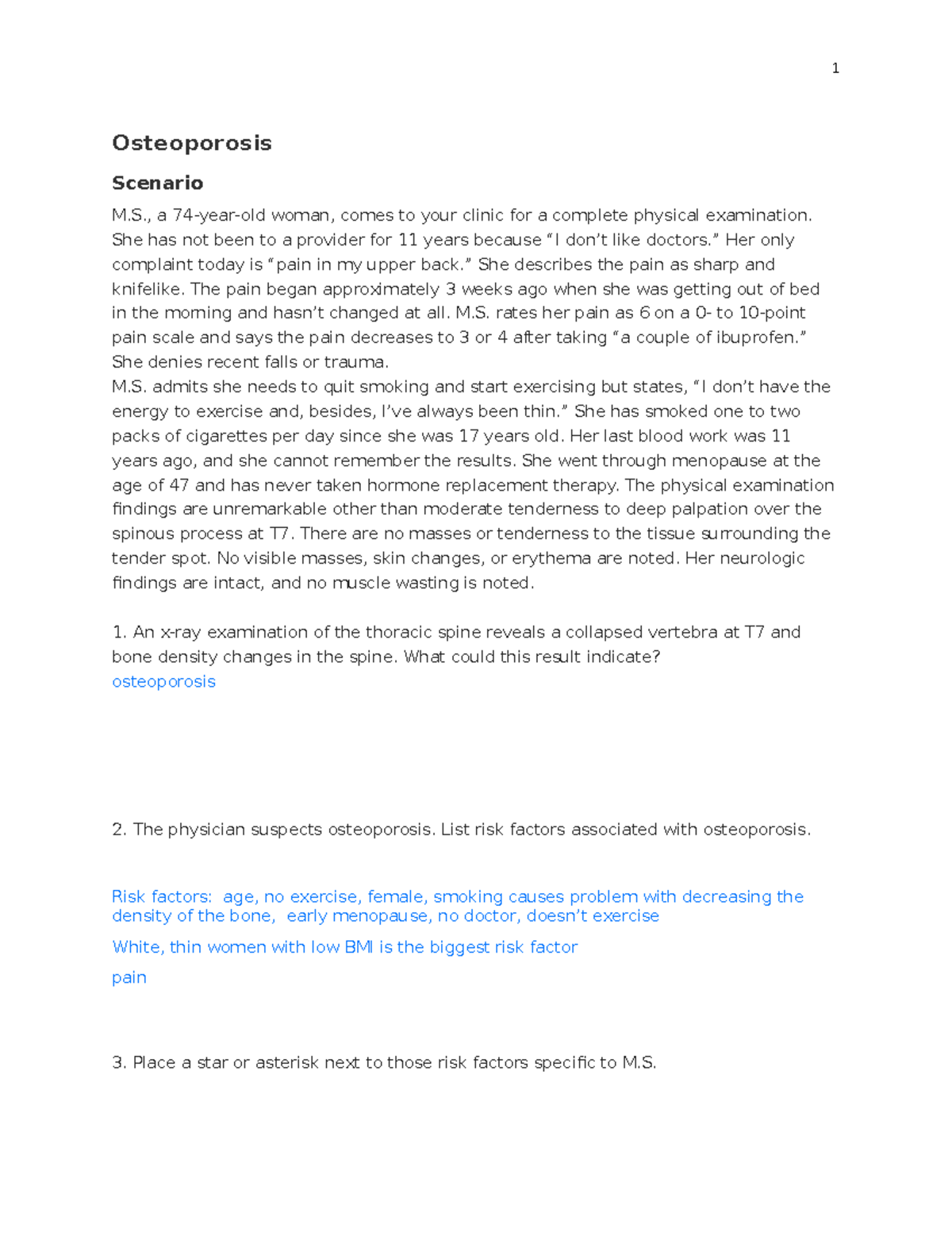 case study on osteoporosis