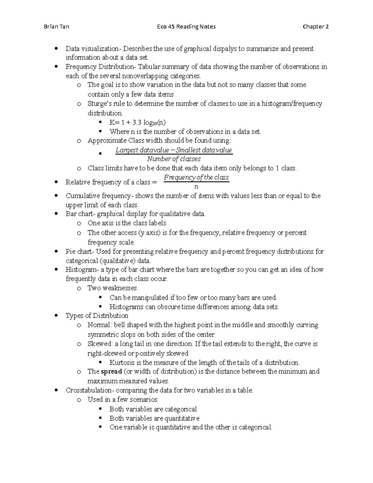 Chapter 2 Notes - ECO 045 - Studocu