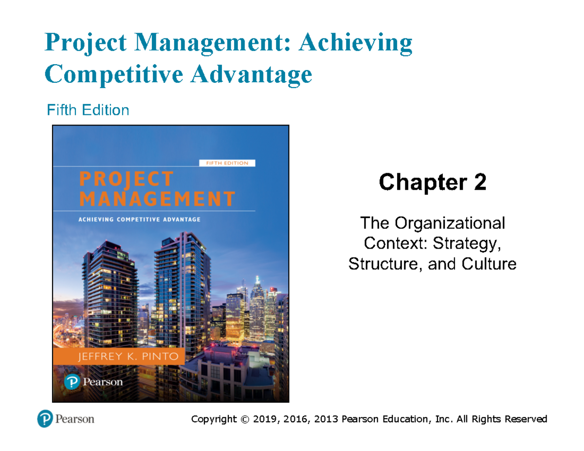 Lecture 2 - notes - Project Management: Achieving Competitive Advantage ...