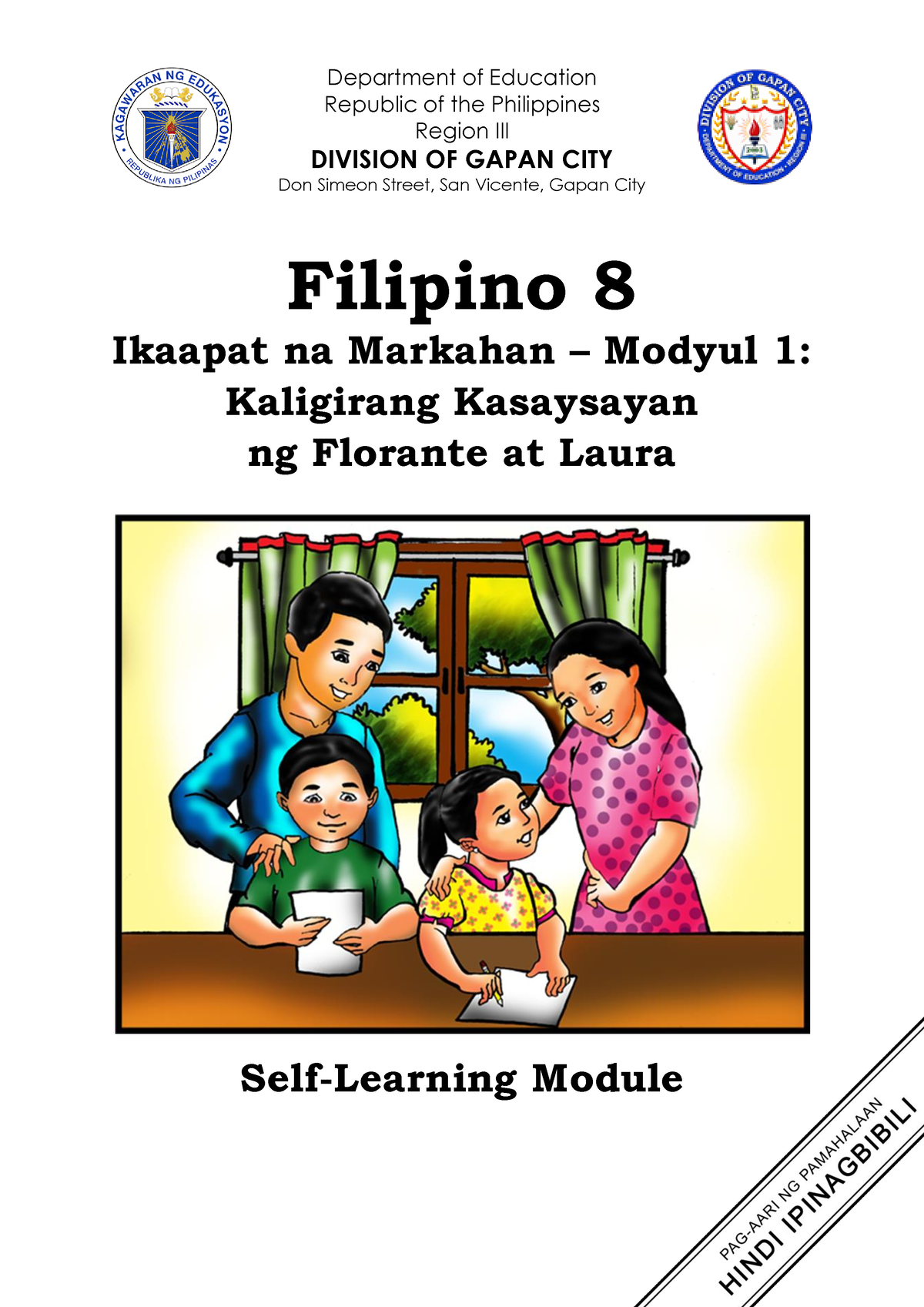 Filipino 8 Slms 4th Quarter Module 1 Department Of Education Republic Of The Philippines 6583