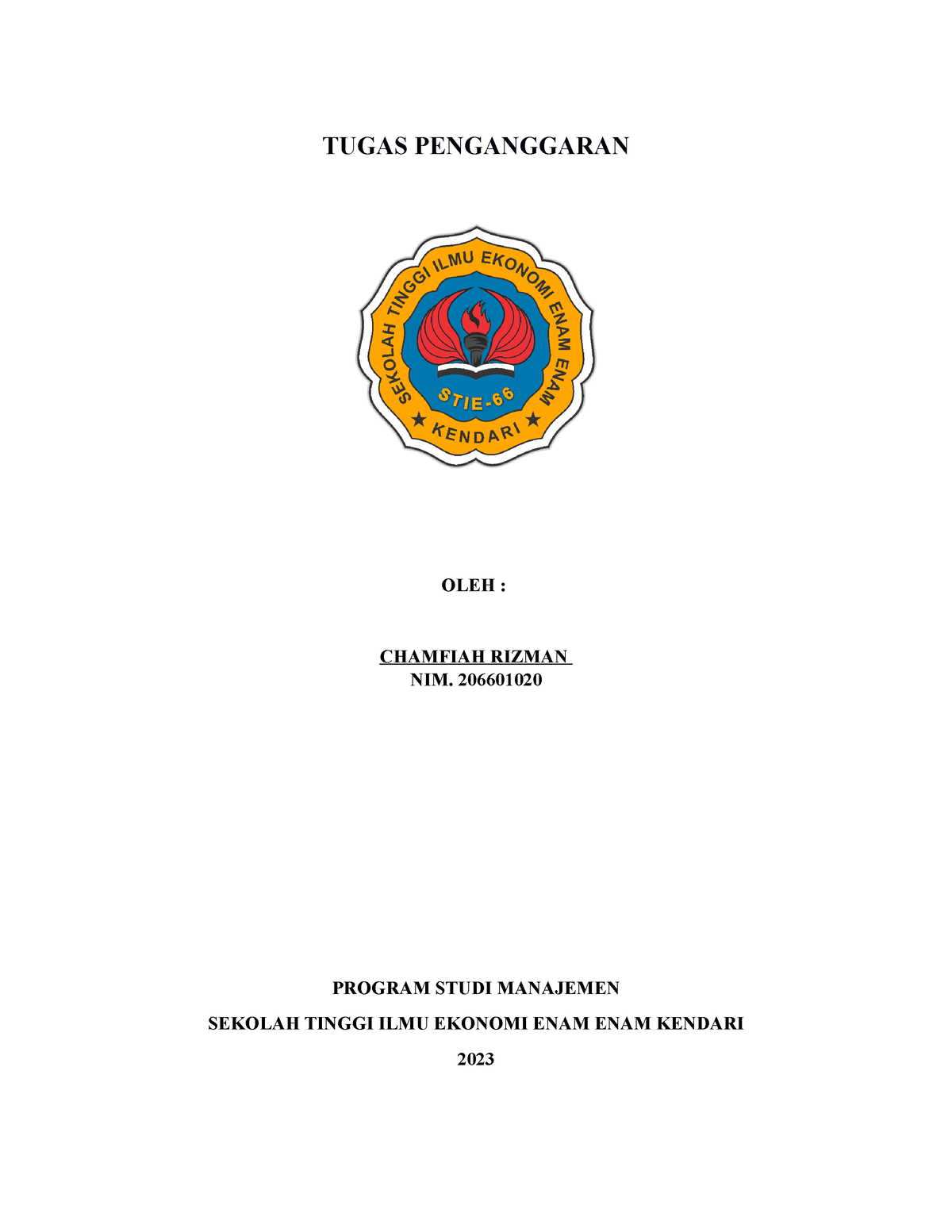 Tugas Penganggaran - Belajar Dan Belajar - TUGAS PENGANGGARAN OLEH ...