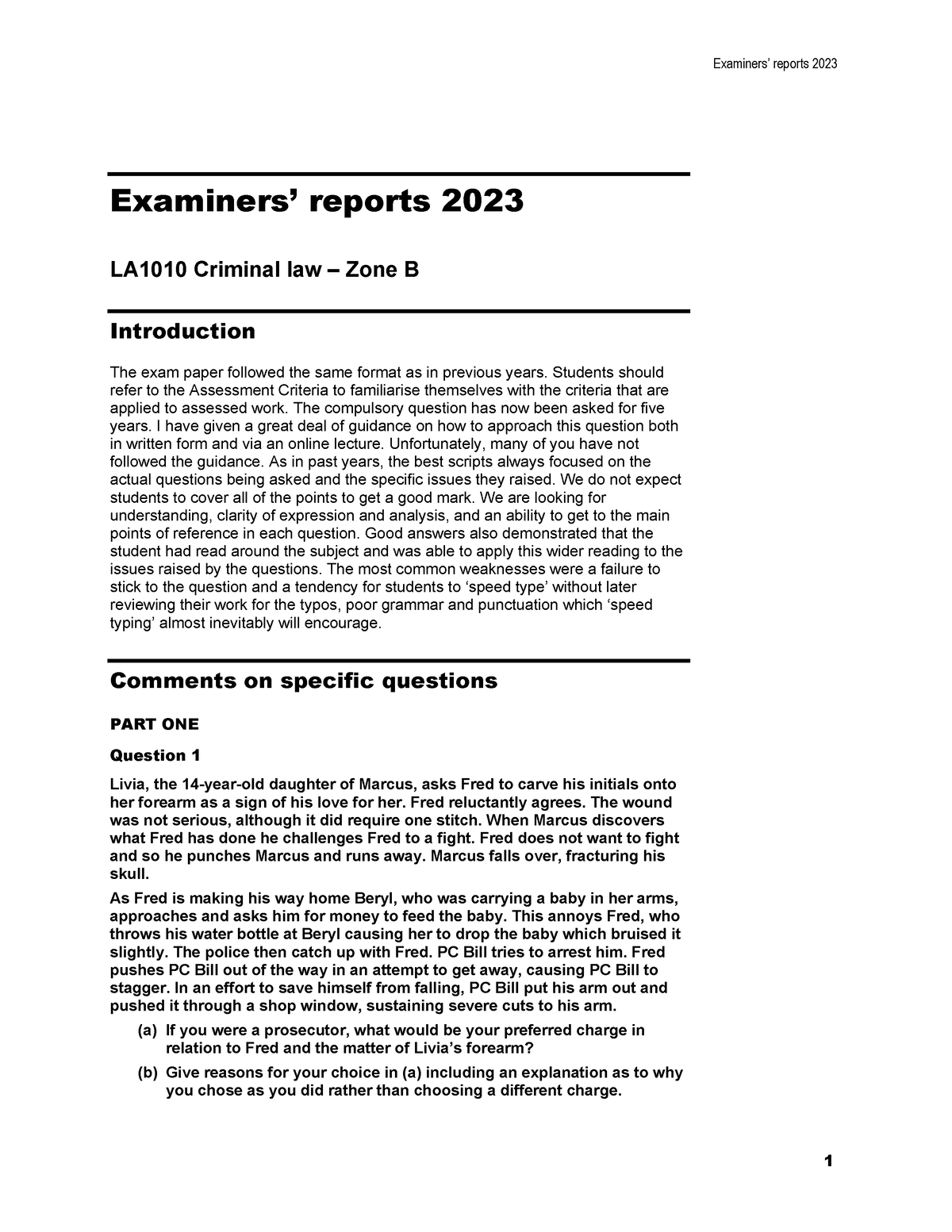 Criminal-report-2023-B - Examiners’ Reports 2023 Examiners’ Reports ...