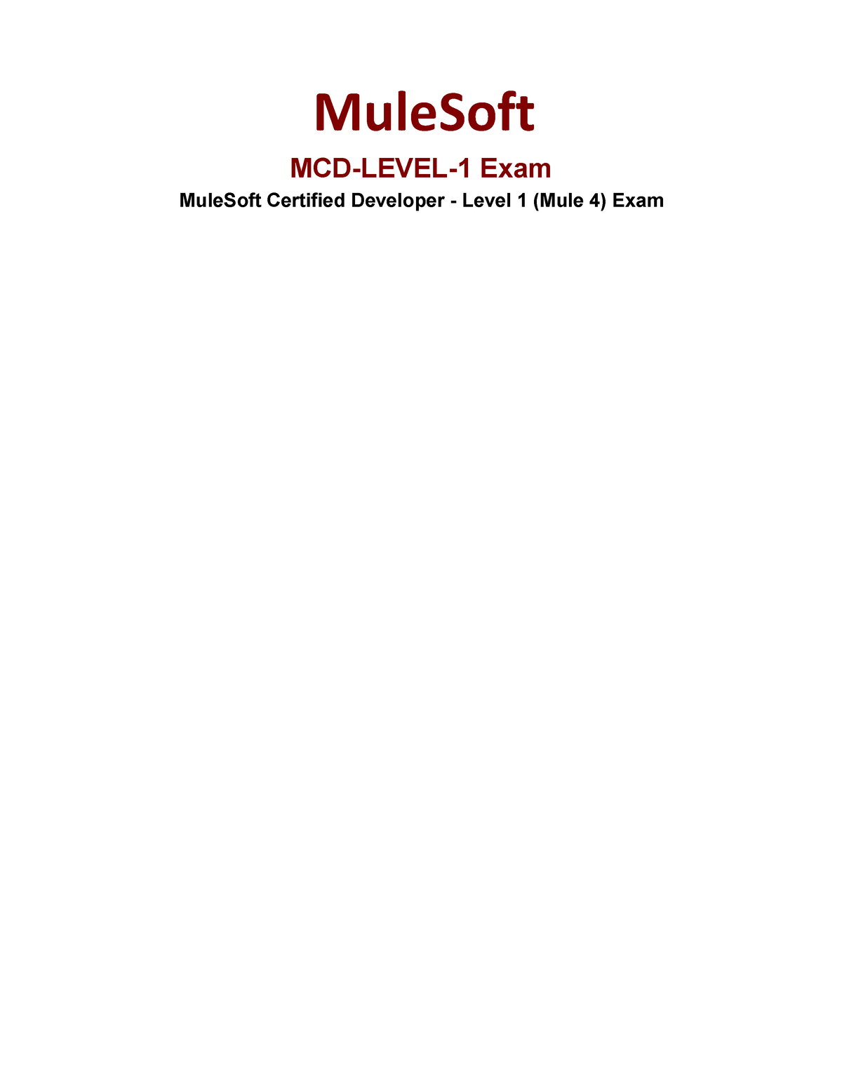 MCD-Level-1 Valid Exam Voucher