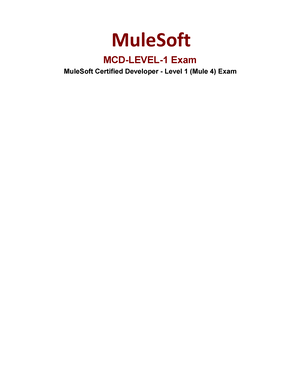 Mulesoft Certification Developer Level 1 - MuleSoft MCD-LEVEL-1 Exam  MuleSoft Certified Developer - - Sns-Brigh10