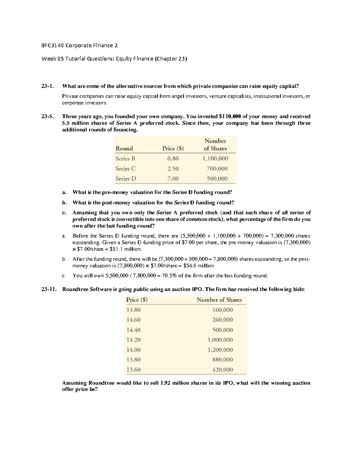 What should be the firms ipo offer price