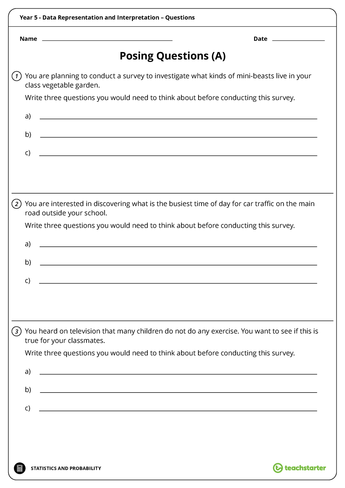 data representation and interpretation year 5