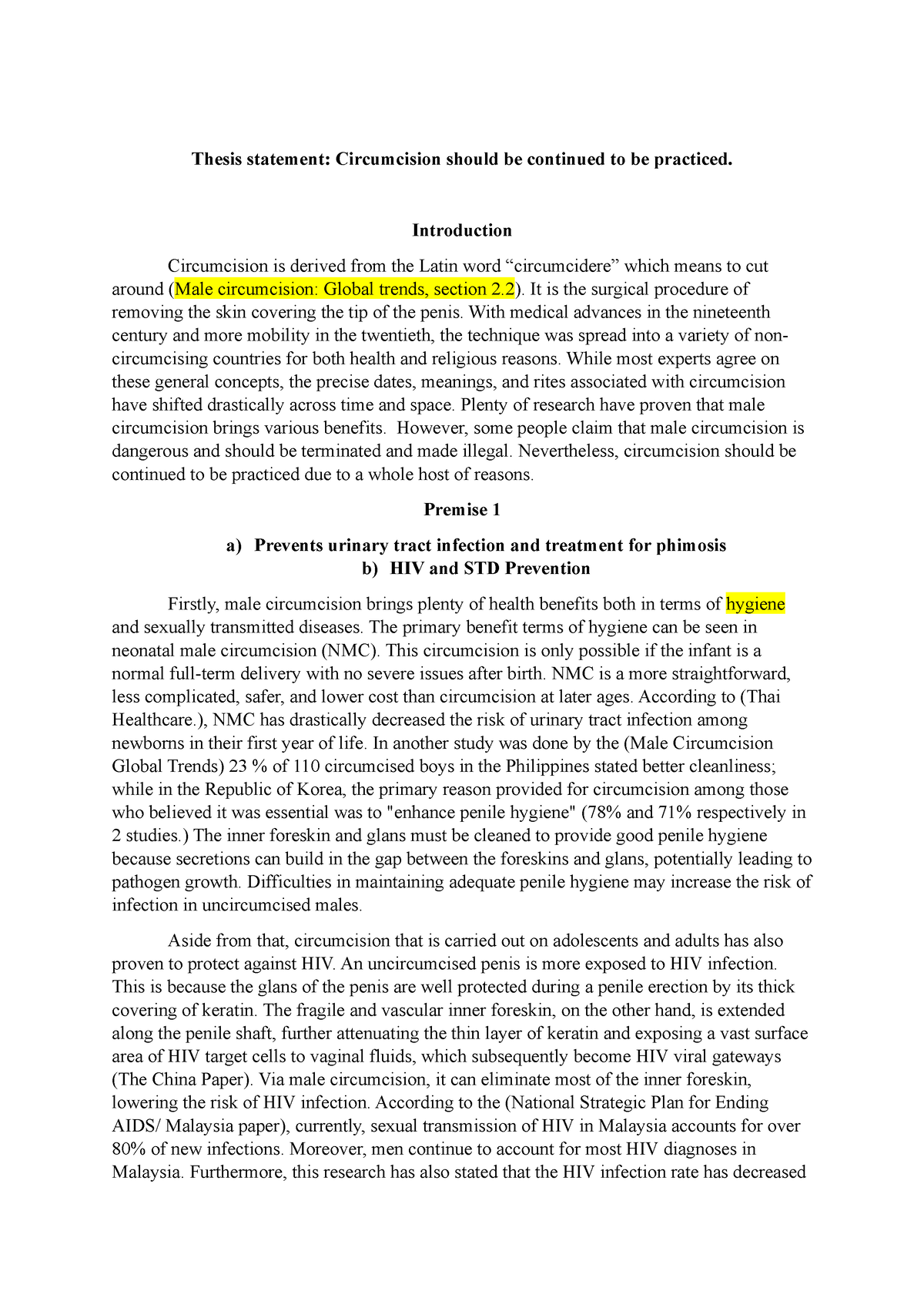 an argumentative essay on female circumcision should be abolished 250