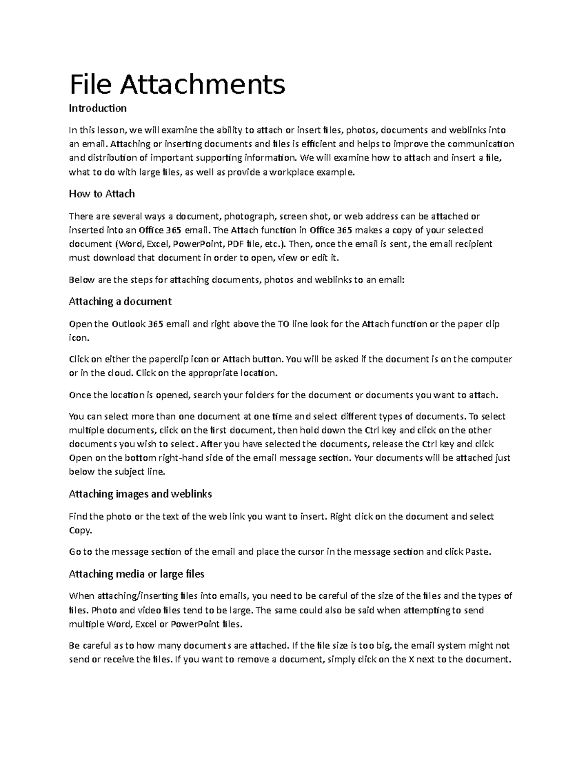 File Attachments File Attachments Introduction In this lesson, we
