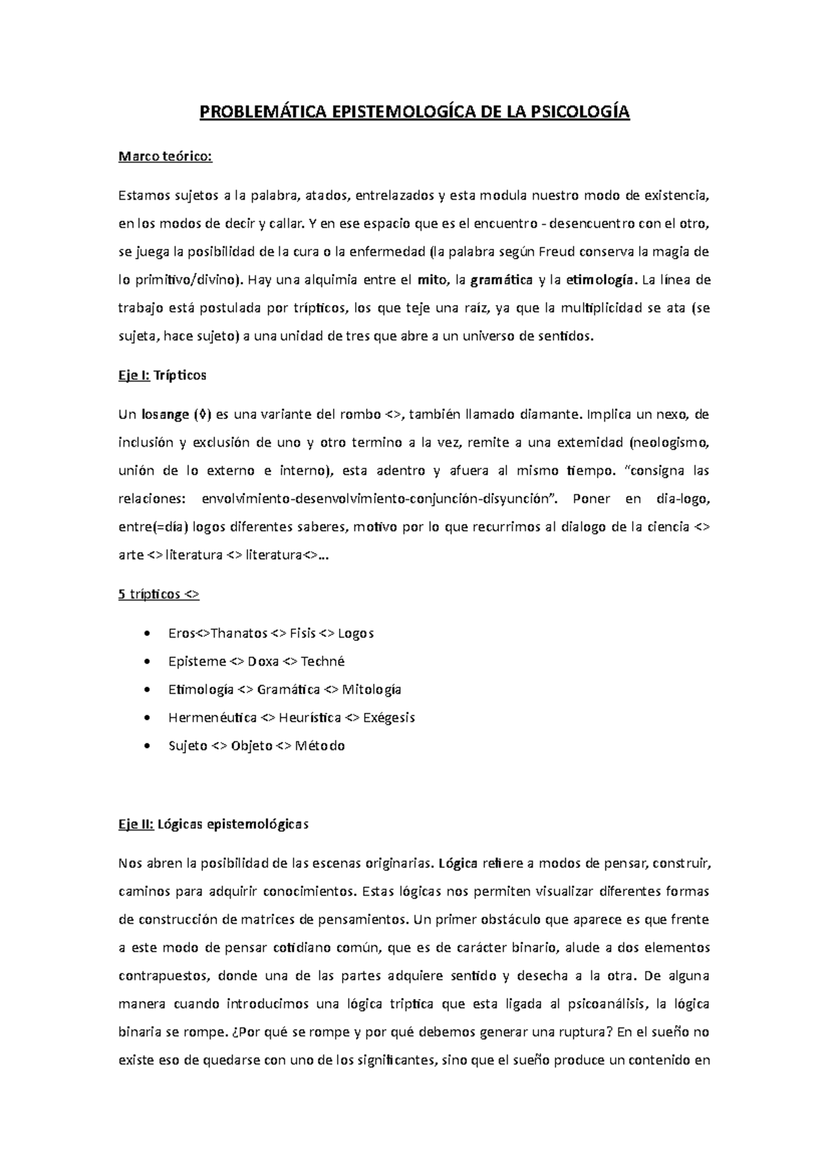 Resumen problematica - No tiene todo pero si lo principal ...