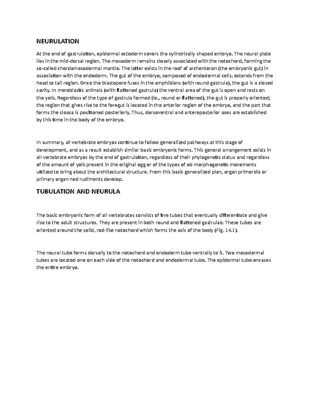 Neurulation - Introduction, tubulation and neurula and types ...