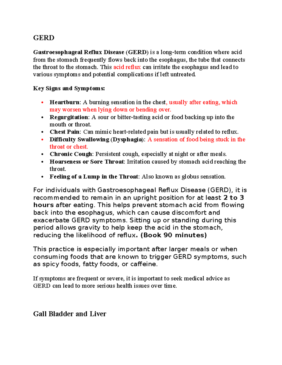 Exam 3 Pathophysiology - GERD Gastroesophageal Reflux Disease (GERD) is ...