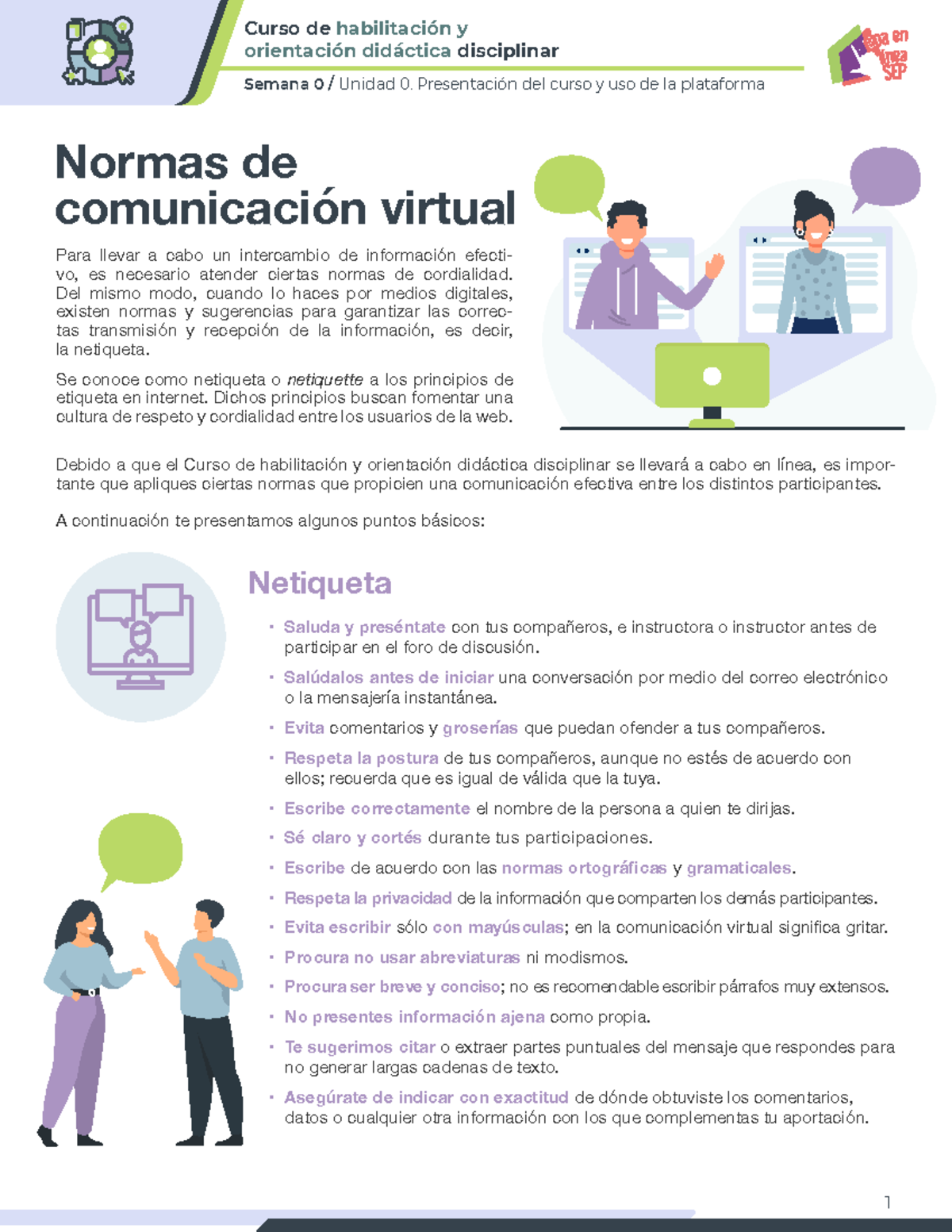 Chodd U0 Netiqueta - Jsja - 1 Curso de habilitación y orientación ...