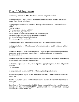 ECON chapter 4 notes - 4 Indicators of macroeconomic activity and ...