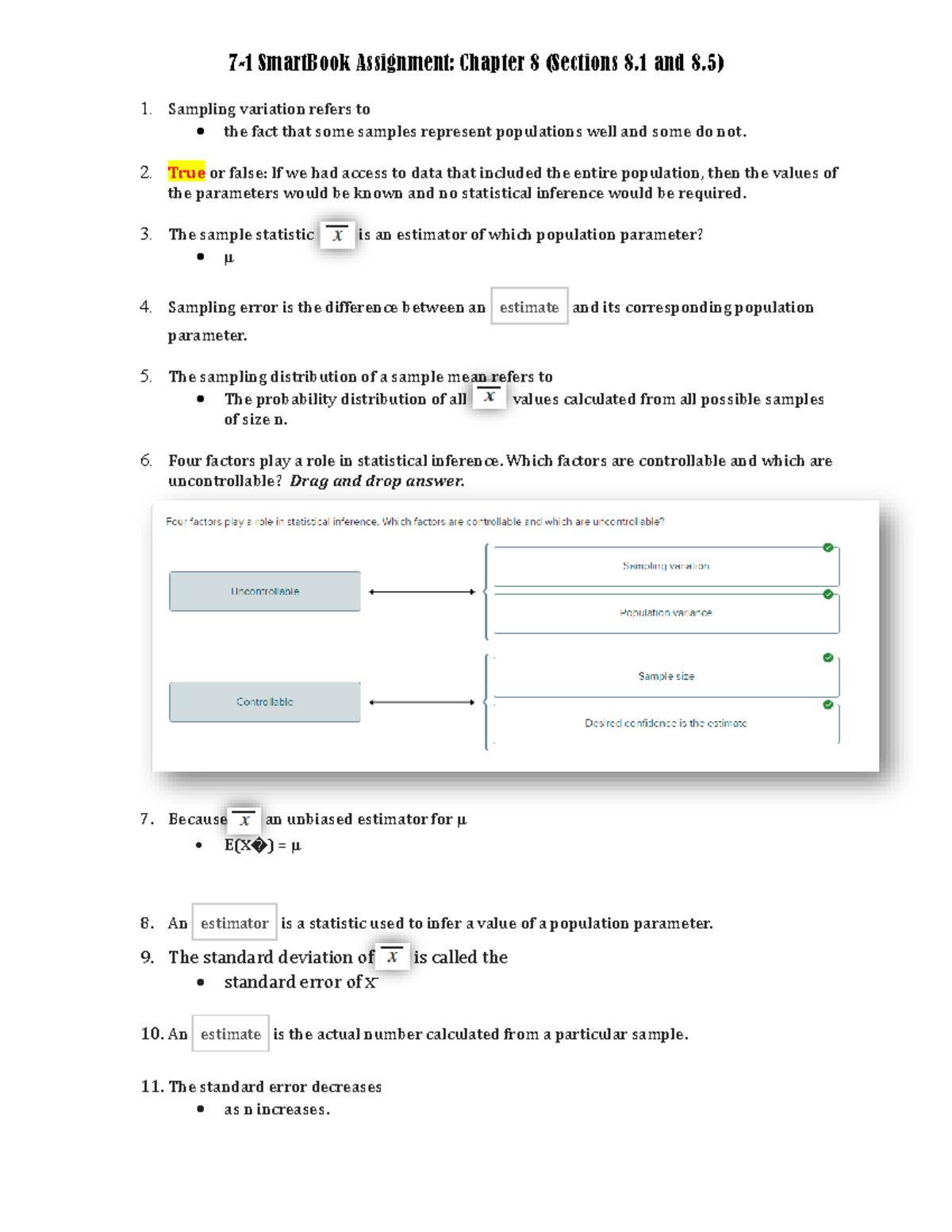 7 1 smartbook assignment chapter 8