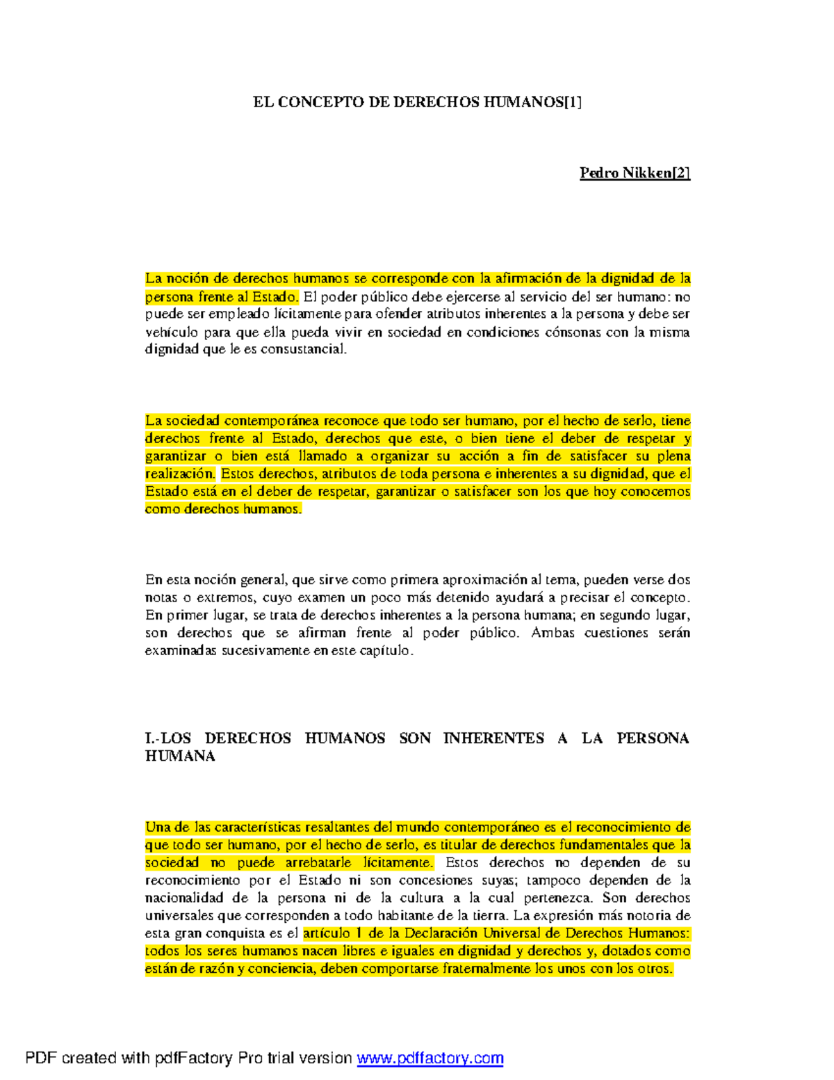 Nikken Pedro El Concepto De Derechos Humanos Studocu