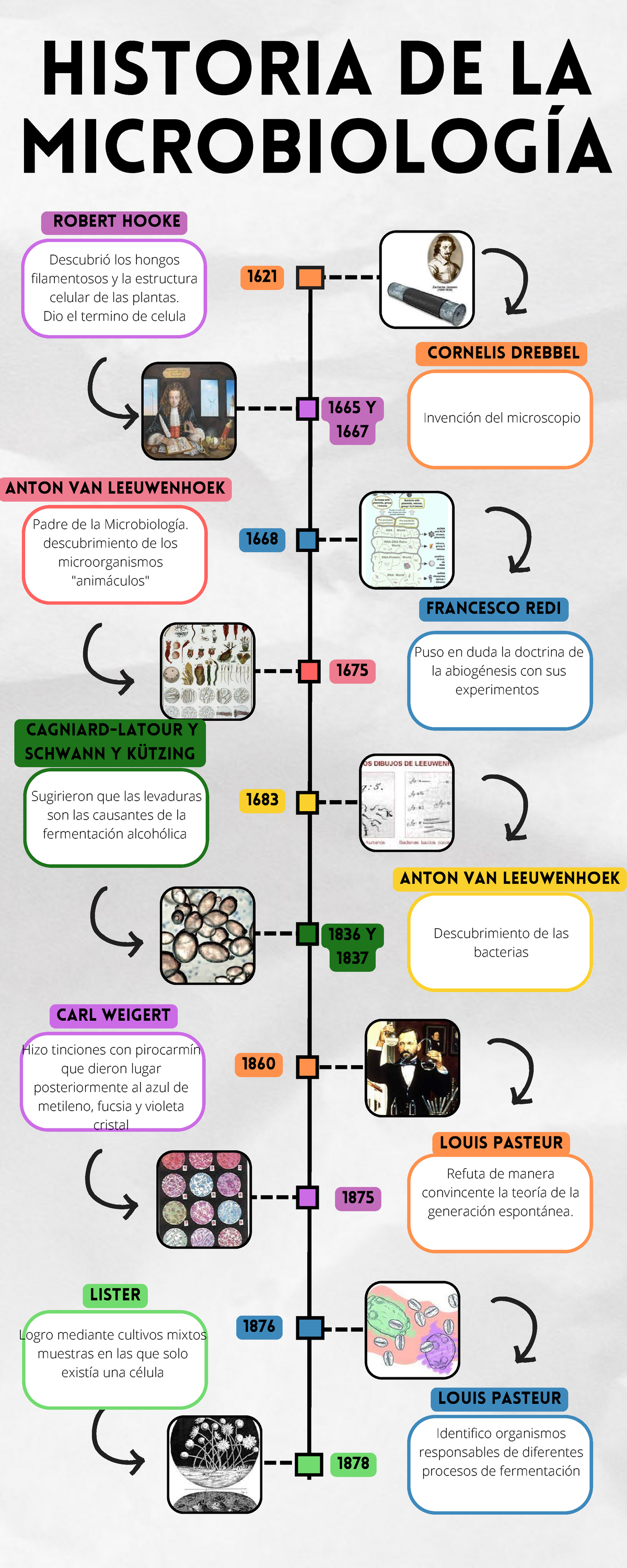 Linea del tiempo microbiologia - HISTORIA DE LA MICROBIOLOGÍA CAGNIARD ...