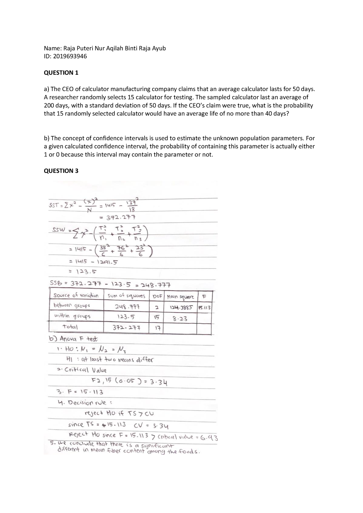 Final assesment - Test answers - Name: Raja Puteri Nur Aqilah Binti ...