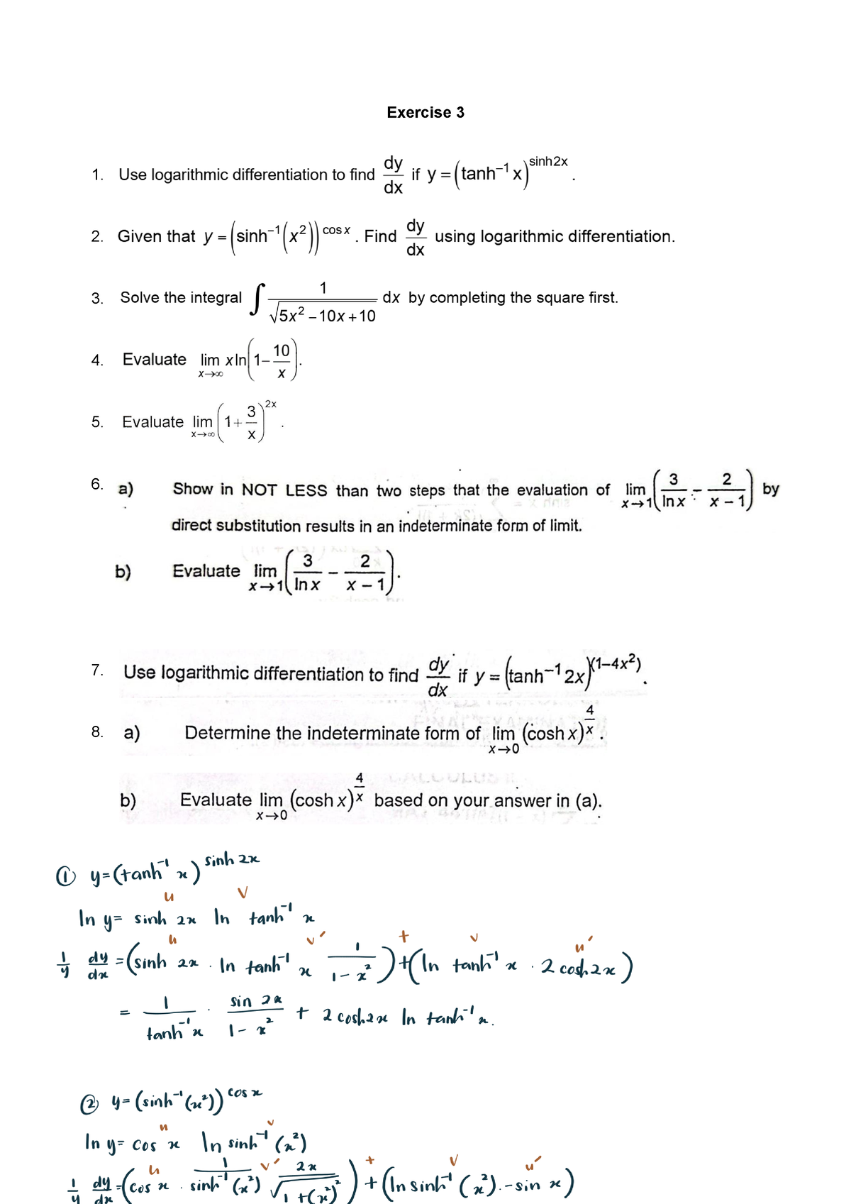 Exercise 3 230410 100156 - Calculus II - Exercise 3 1. 2. 3. 4. 5. 6. 7 ...