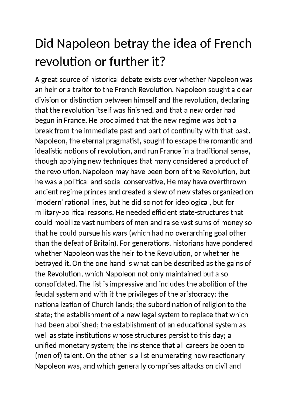 Did Napoleon Betray The Enlightenment?  Uncovering His True Beliefs - uxvcplw