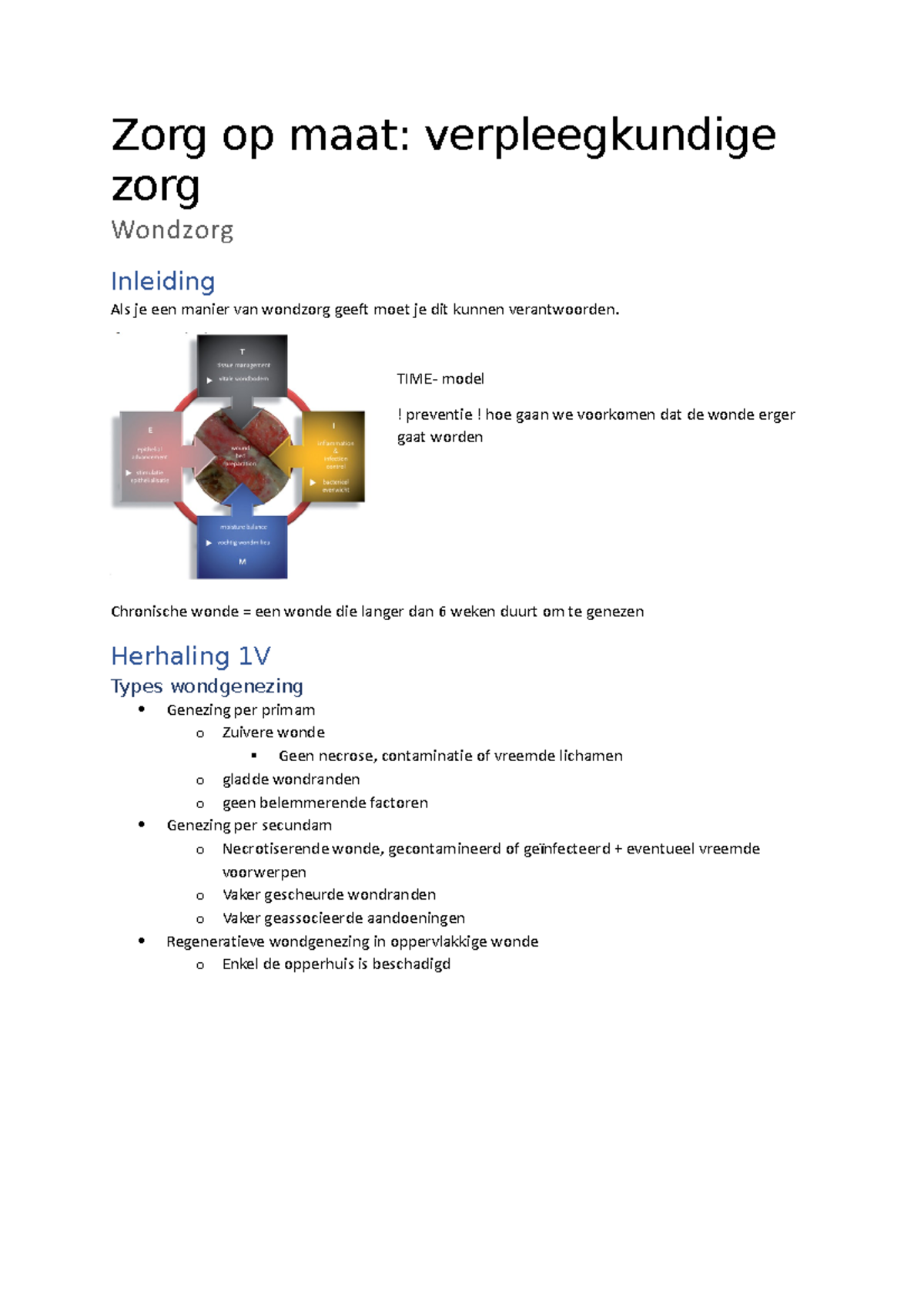 Samenvatting - Zorg Op Maat: Verpleegkundige Zorg Wondzorg Inleiding ...
