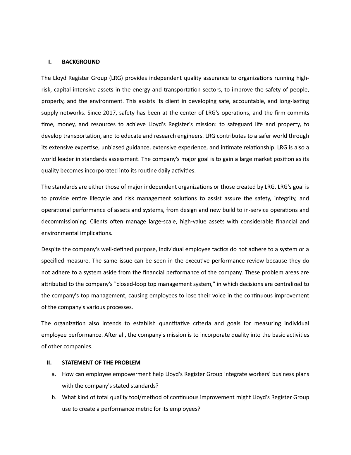 lloyd's register group case study background