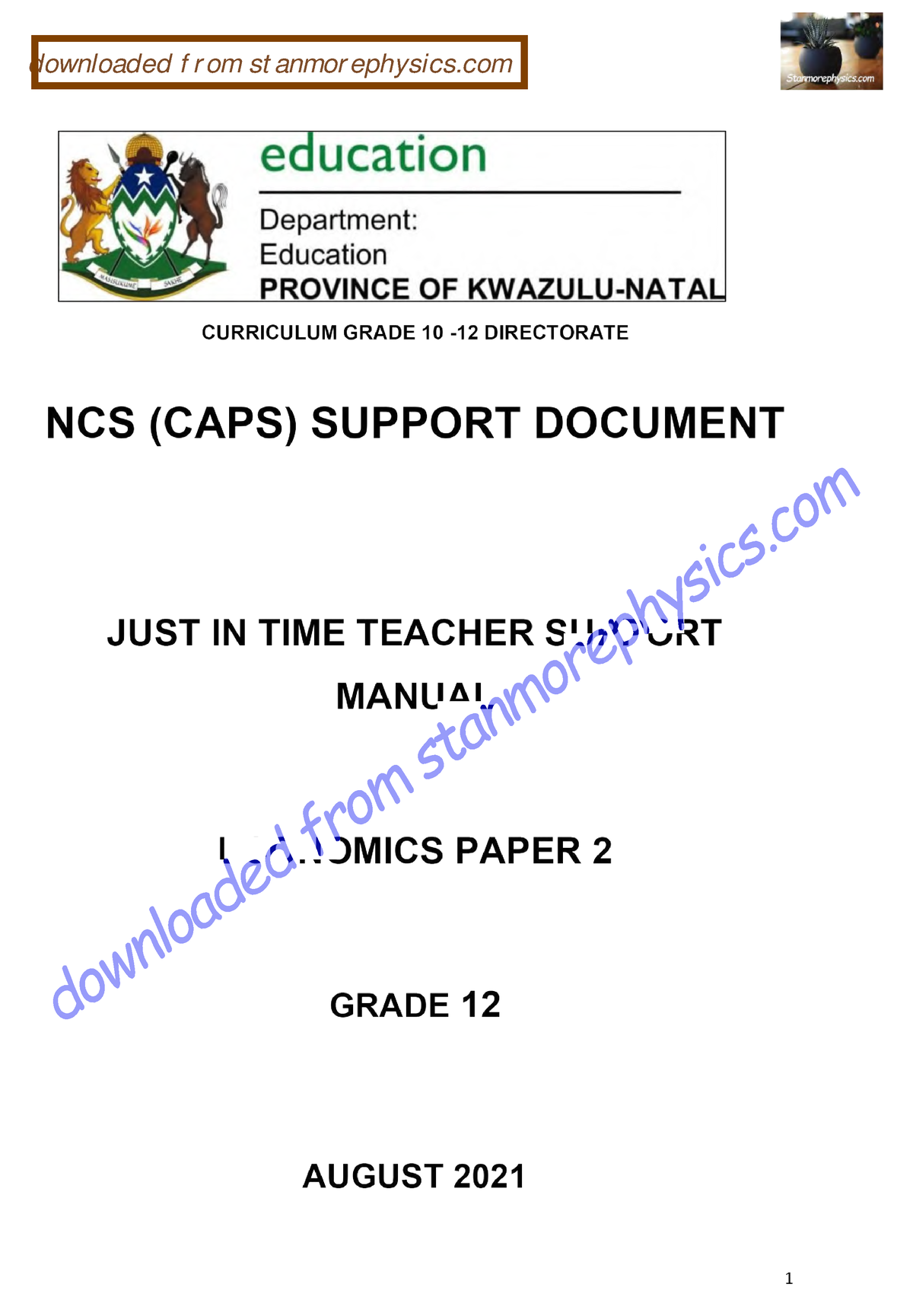 economics grade 12 case study 2021 memorandum pdf