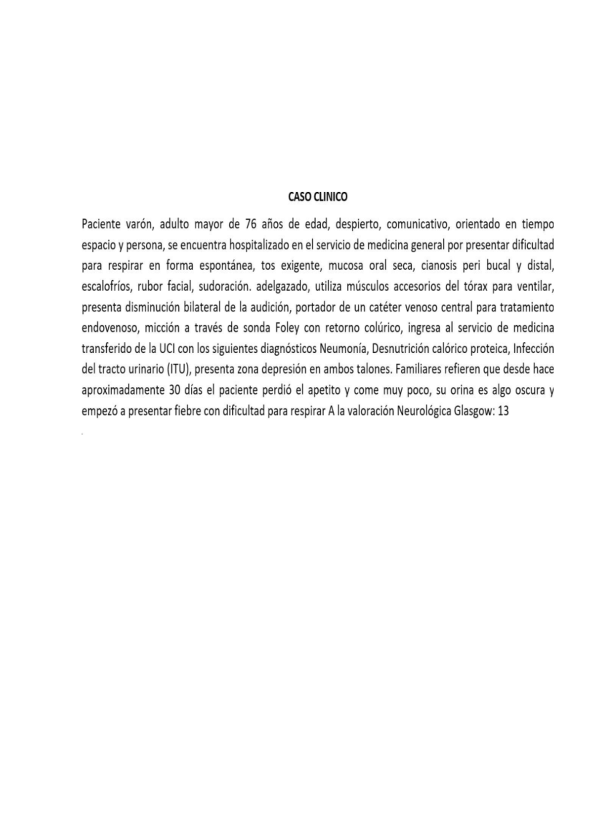 CASO Clinico 11 - FORMATO PARA REGISTRAR Y PRIORIZAR EL DIAGNOSTICO ...