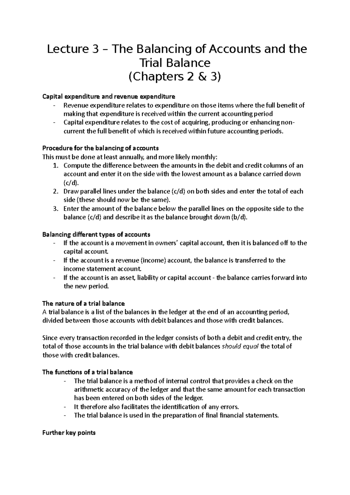 Lecture 3, MN10566 – Accounting for Managers - Lecture 3 – The ...
