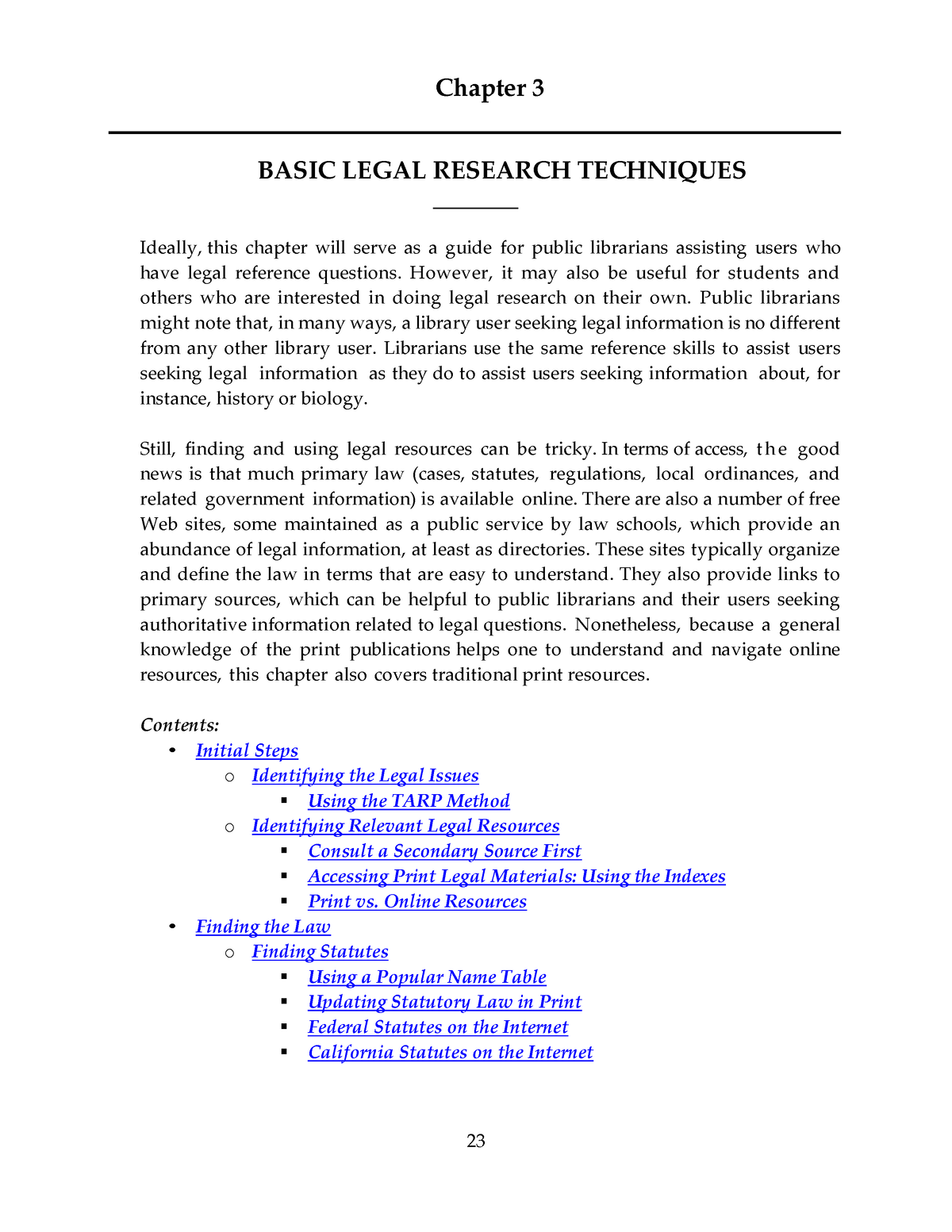 Basic Legal Research TechniquesLegal Research And Writing - Chapter 3 ...