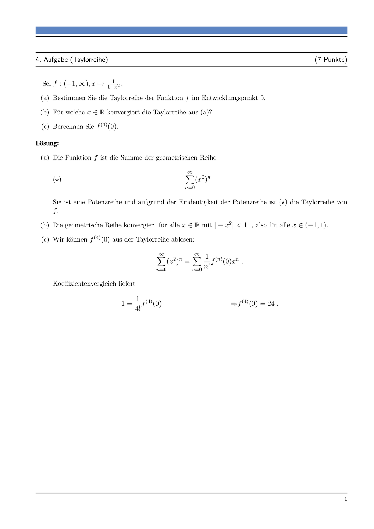 Probeklausur Summer 2019, Antworten - Mathematik 2 (für ET ...
