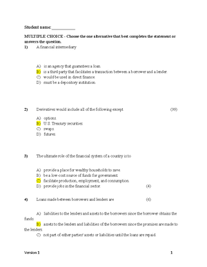 Chapter 1 Homework - Jain - Student name:__________ MULTIPLE CHOICE ...