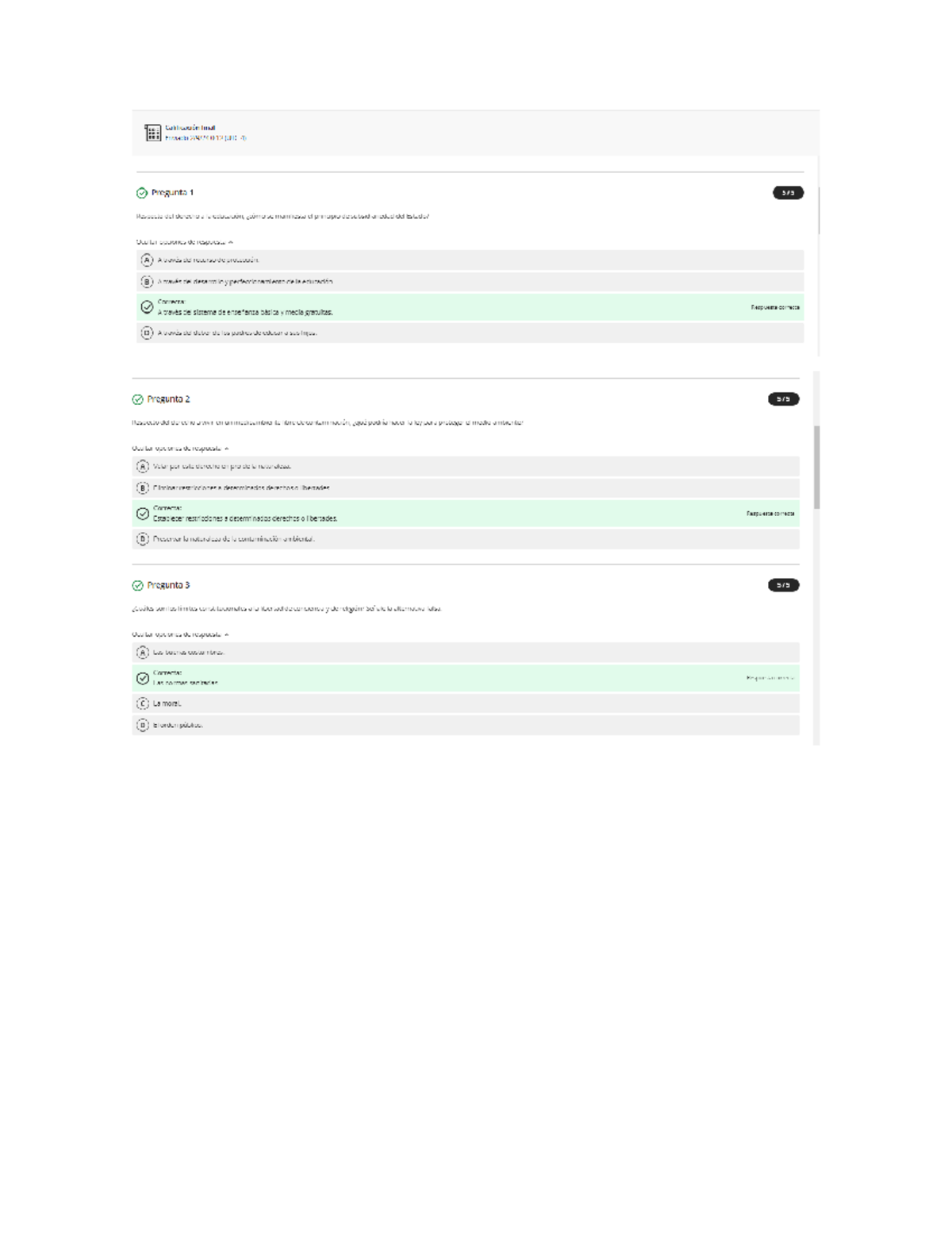 Prueba derecho constitucional 2 - Calificación final Enviado 0:12 ...