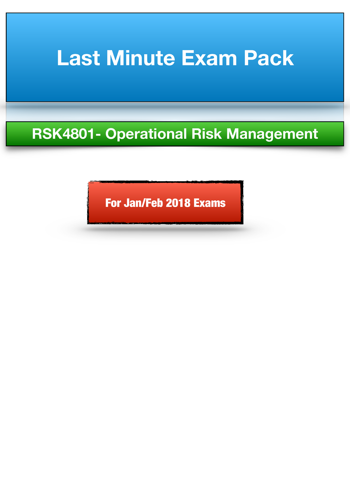 RSK4801 Exam Pack - Notes - RSK4801- Operational Risk Management Last ...