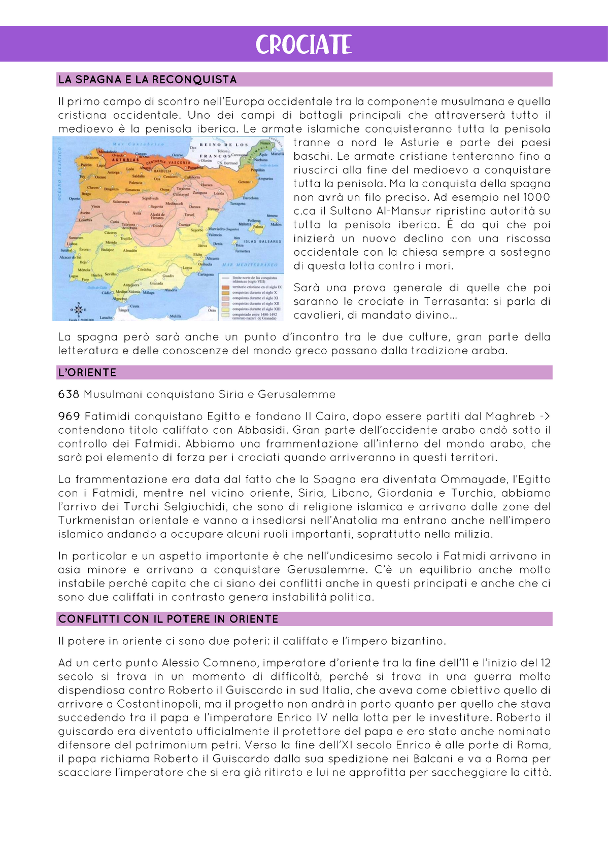 Le Crociate - Appunti Delle Lezioni Di Approfondimento Manualistico ...