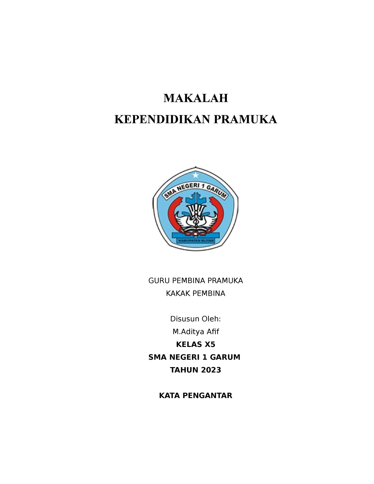 Makalah Pramuka - MAKALAH KEPENDIDIKAN PRAMUKA GURU PEMBINA PRAMUKA ...