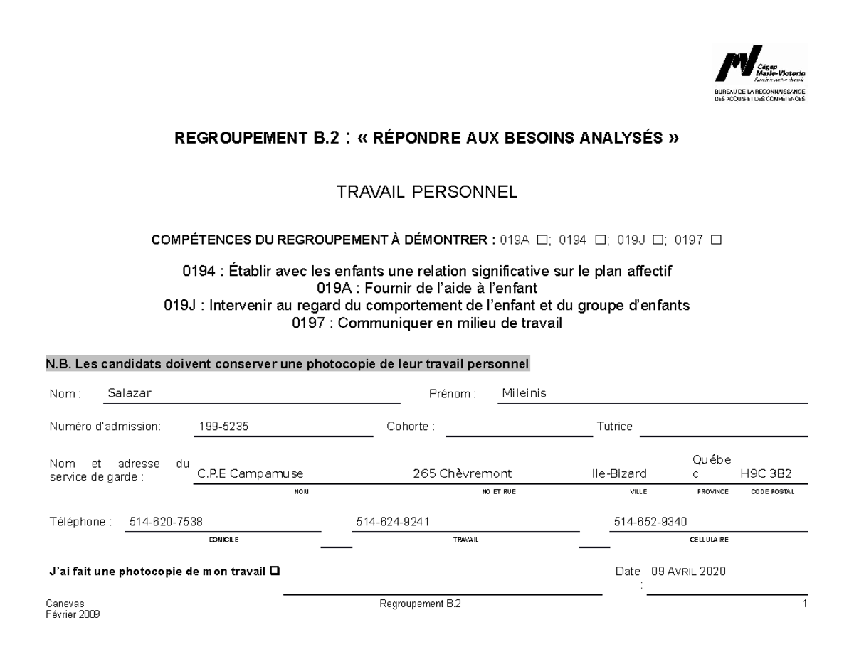 Coco 1This Doc Is False Information - REGROUPEMENT B : « RÉPONDRE AUX ...