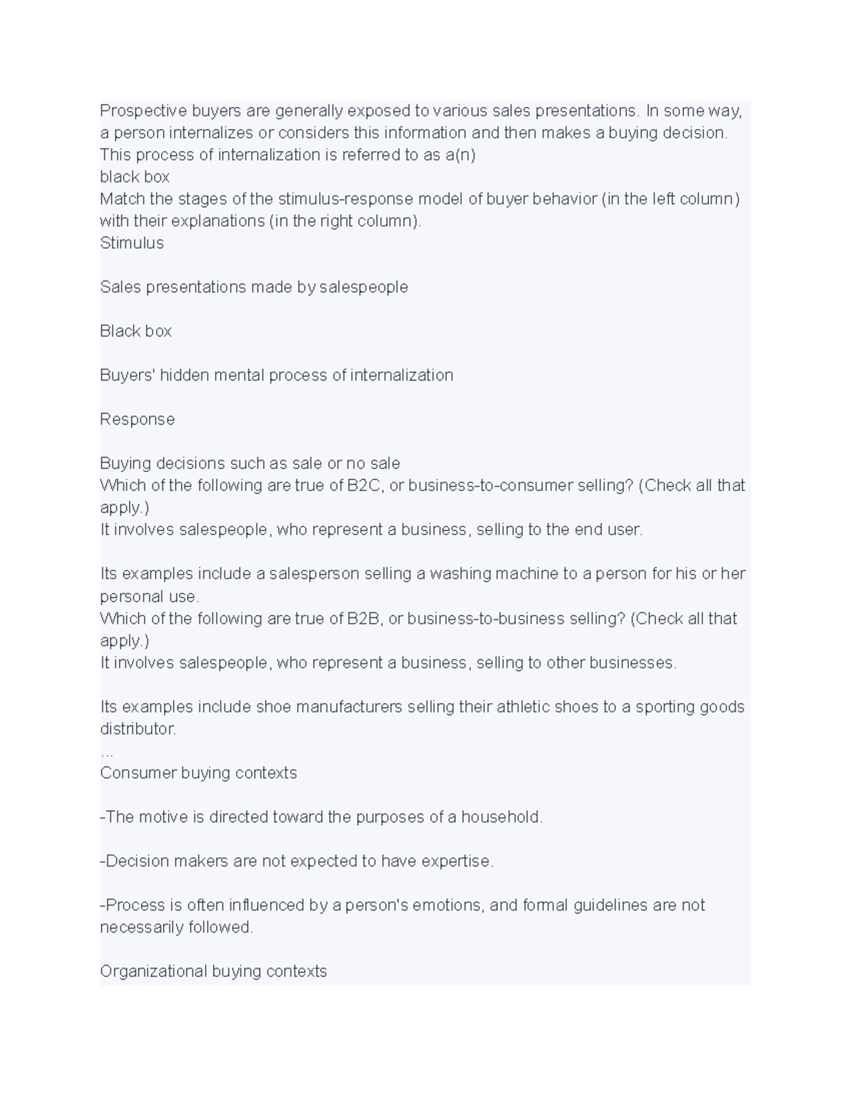 Crm3 reading assignment - Prospective buyers are generally exposed to ...