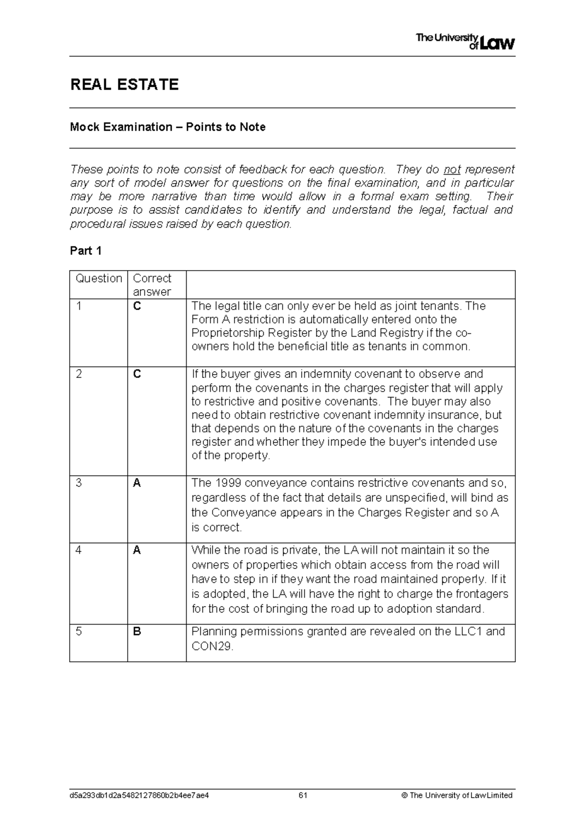 2324 Re Ce02 Mock Assessment Ptn - REAL ESTATE Mock Examination ...