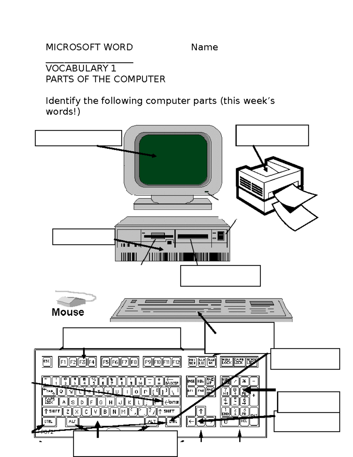 vocab 1 worksheet parts sd 123 microsoft word name vocabulary 1 parts of the studocu