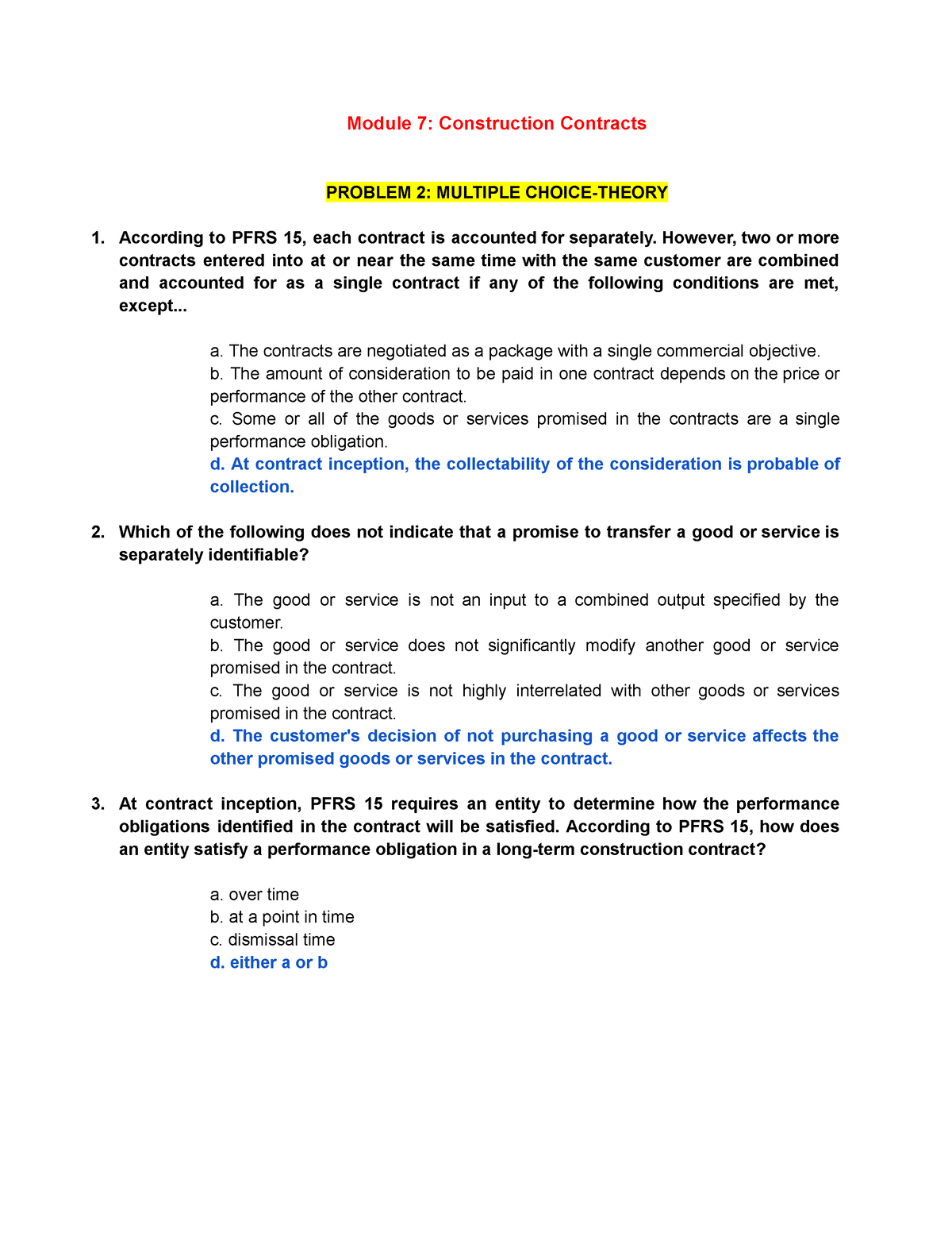 Copy Of Accsptr Finals Reviewer (answer Key) - Module 7: Construction ...