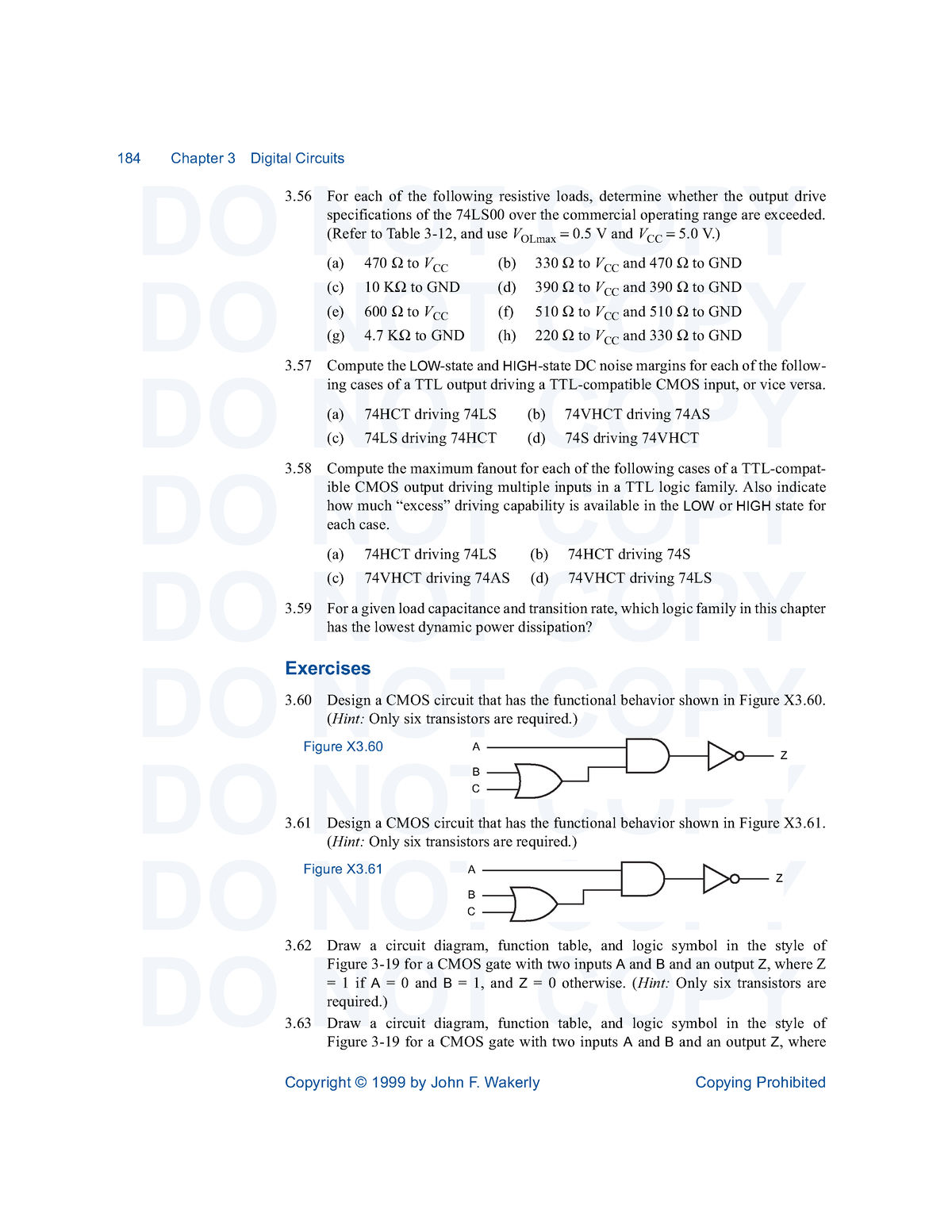 C03-ex - ewqwew - 184 Chapter 3 Digital Circuits DO NOT COPY DO NOT ...