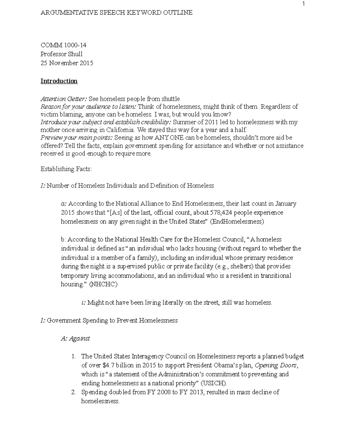 Keyword Outline : Unit 2 - Mark twain anecdote (make eye contact) global warming alive and well.