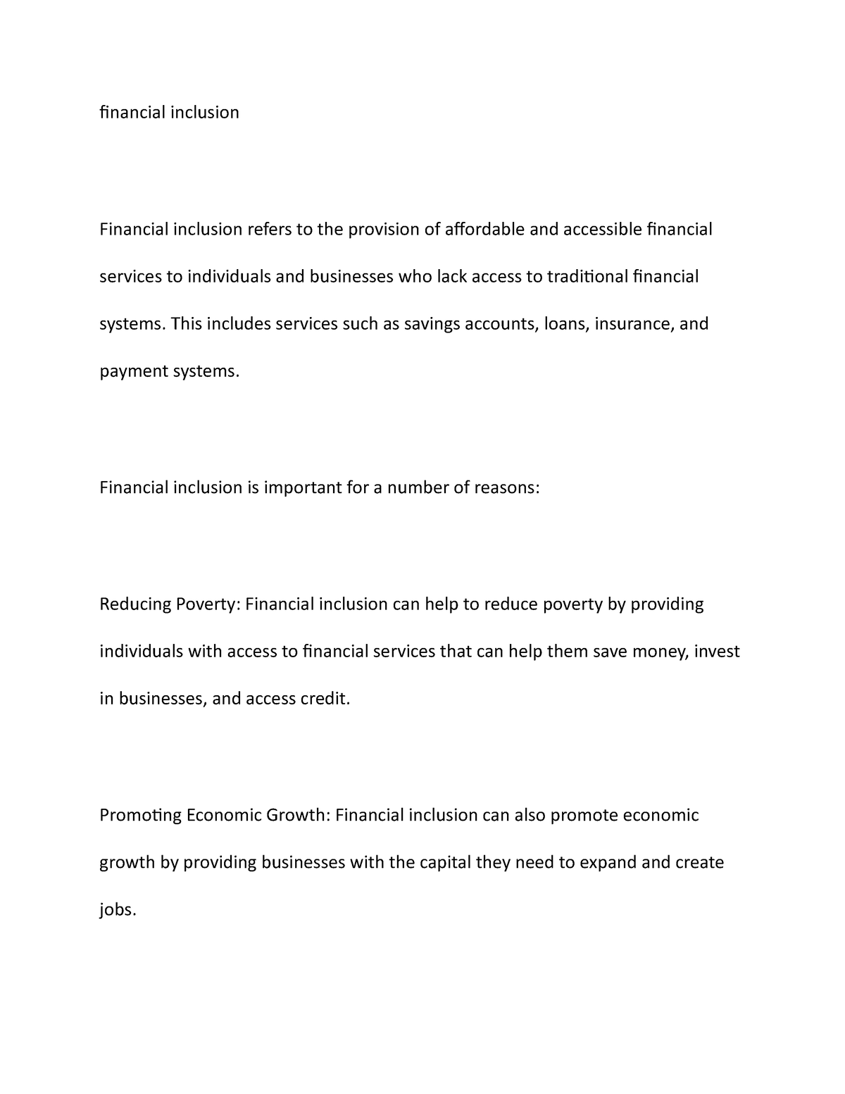 financial inclusion thesis pdf