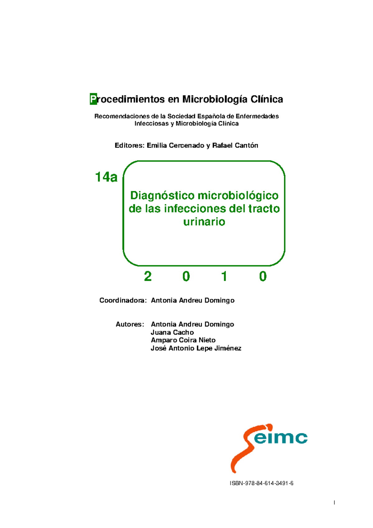 Seimc-procedimientos De Microbiologia 14a ITU - I Procedimientos En ...