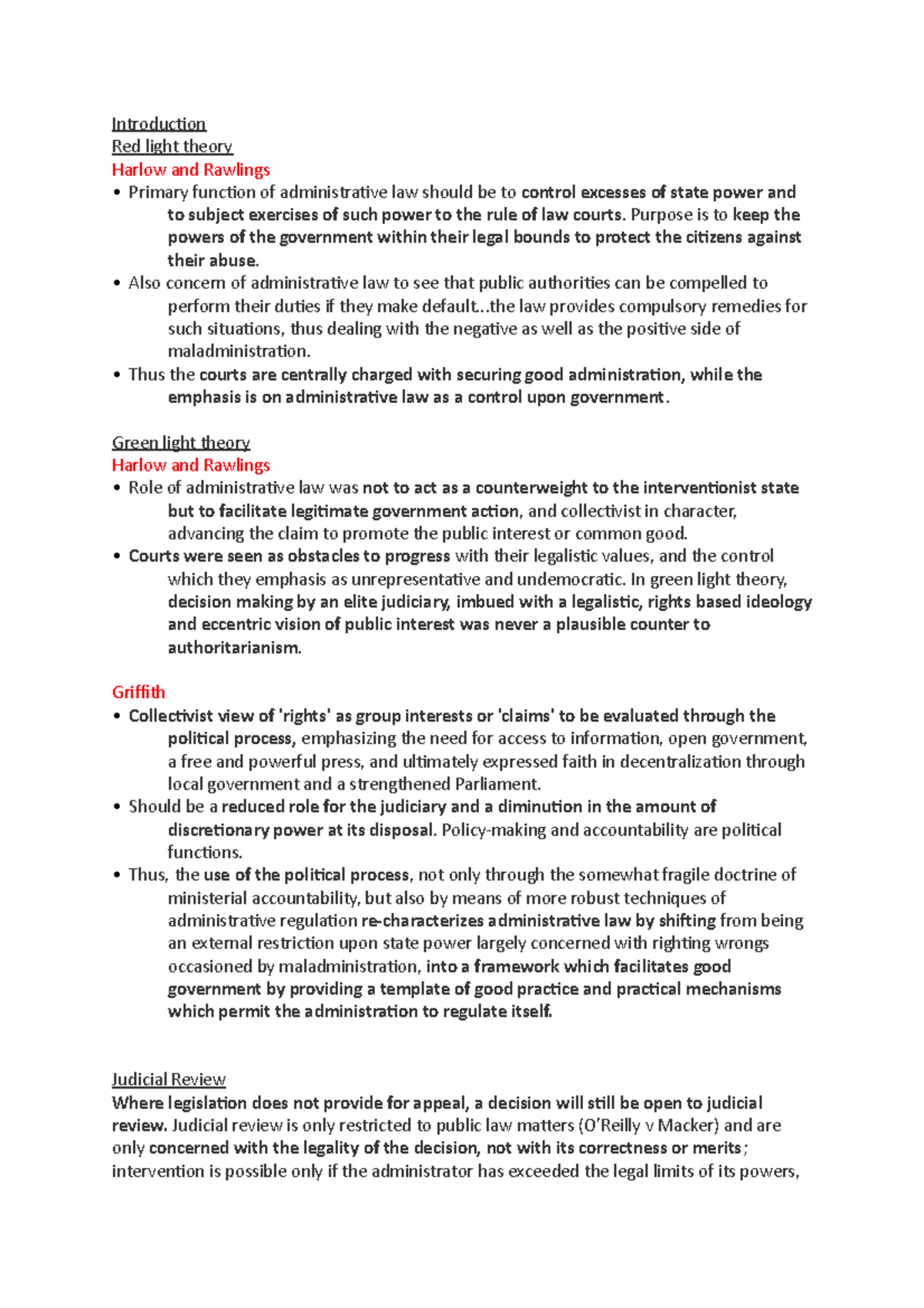 1 - Introduction- Justiciability, Jurisdiction, Review Of Fact And Law 