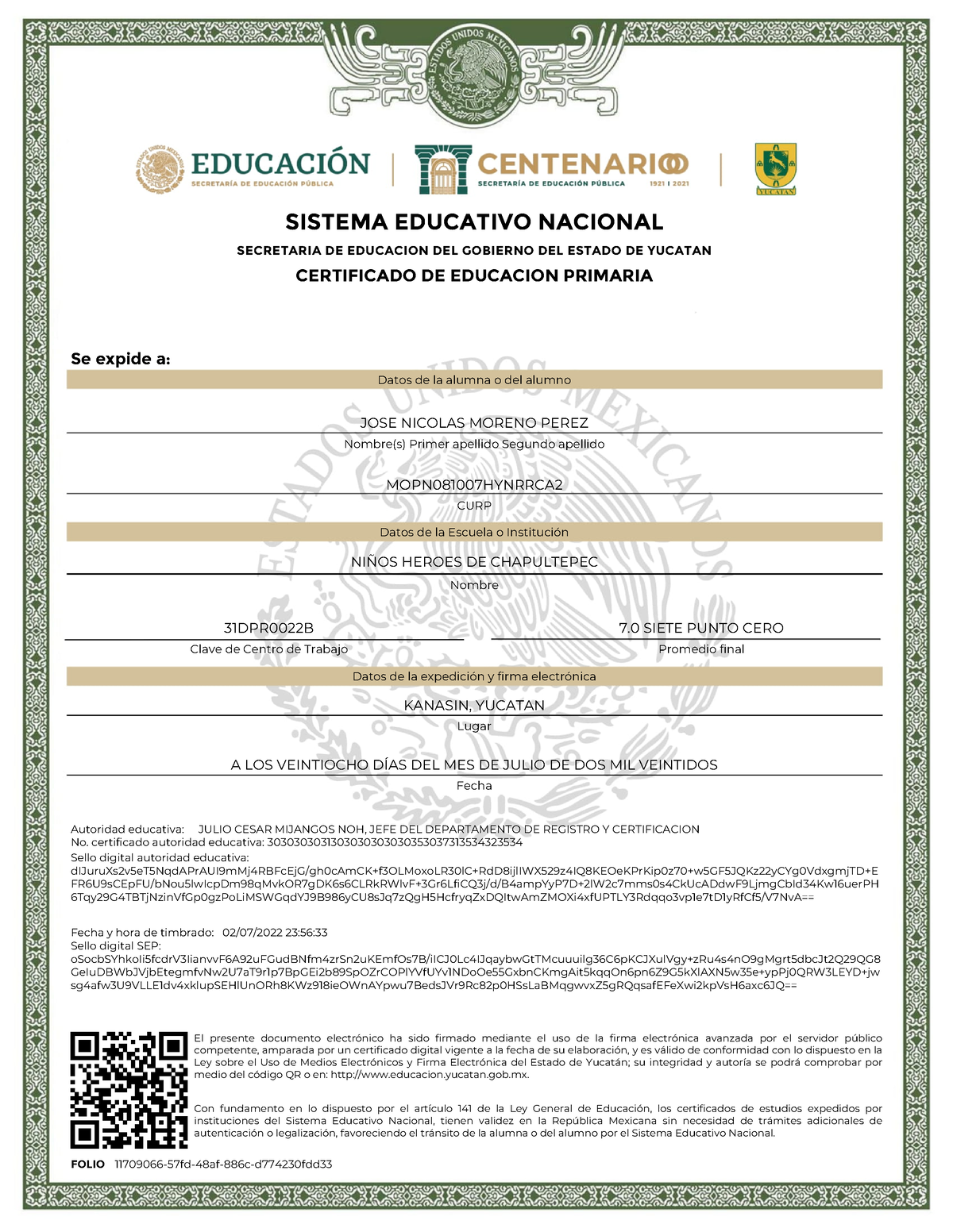 20 - N/A - SISTEMA EDUCATIVO NACIONAL SECRETARIA DE EDUCACION DEL ...