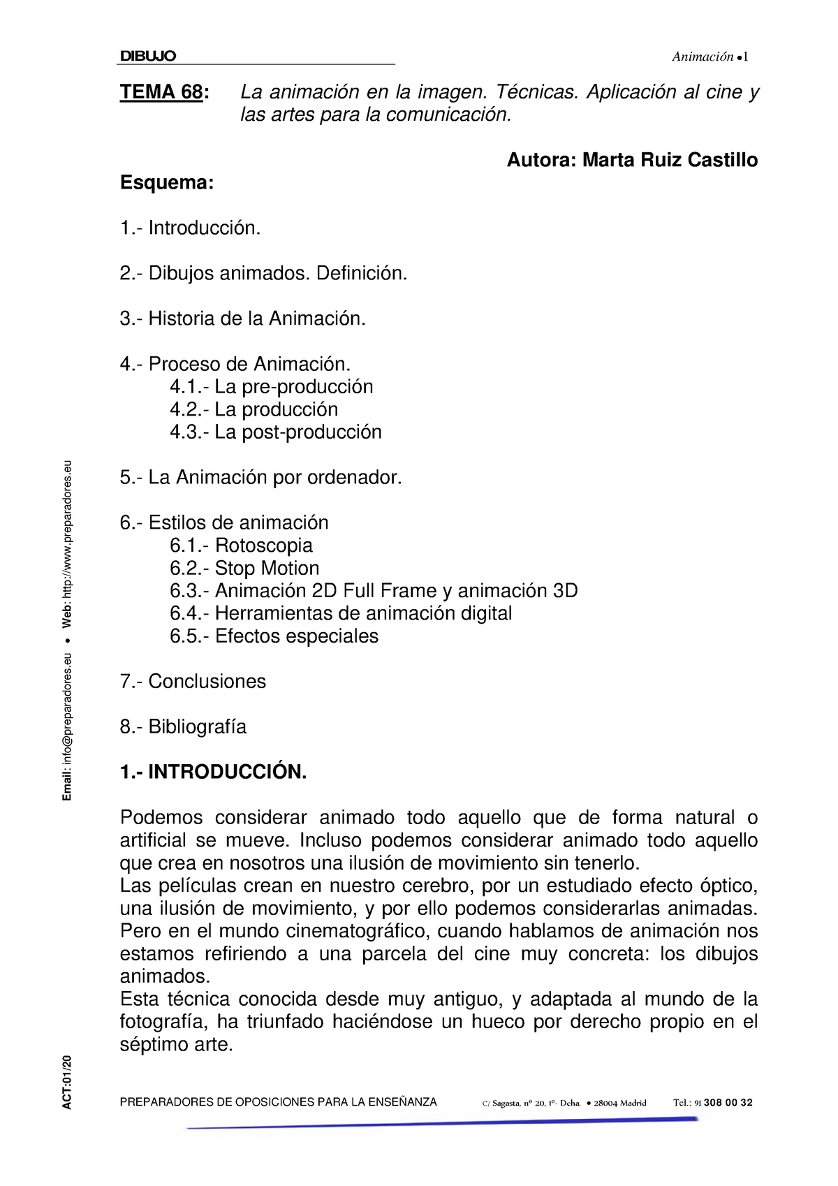 Dibujo-Tema - Temario Opos - ACT:01/20 PREPARADORES DE OPOSICIONES PARA ...