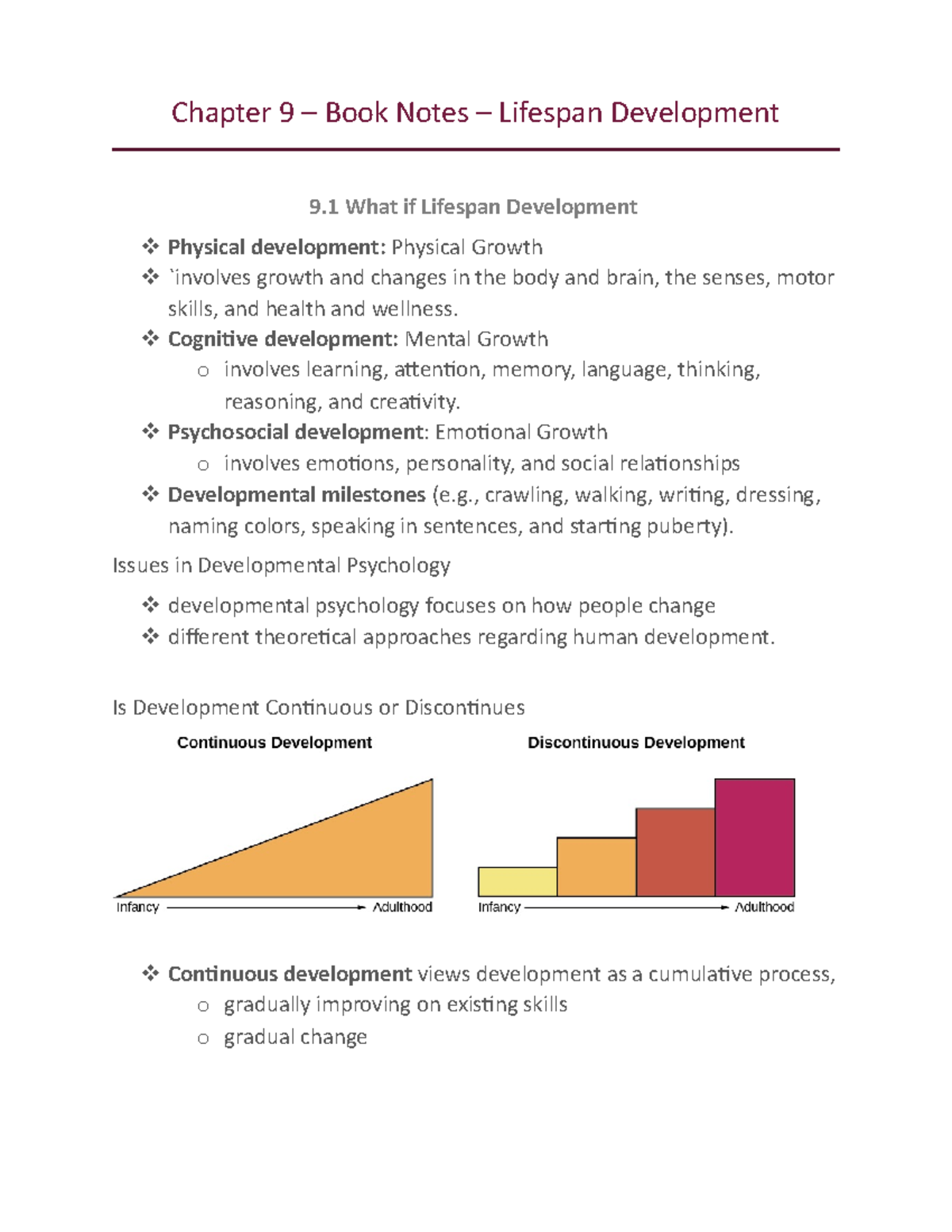 Chapter 9 – Book Notes – Lifespan Development - Chapter 9 – Book Notes ...